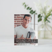 Moderne minimale aankondiging van de Photo Bk Afst Briefkaart (Staand voorkant)