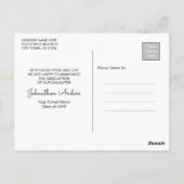 Moderne minimale aankondiging van de Photo Bk Afst Briefkaart (Achterkant)