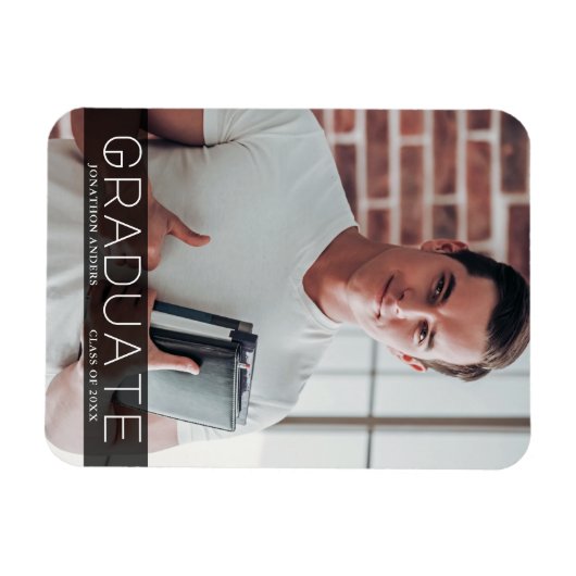 Moderne minimale aankondiging van de Photo Bk Afst Magneet (Horizontaal)