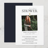 MODERNE MINIMALE AANPASBARE FOTOBRUILOFT UITNODIGI BEDANKKAART (Voorkant / Achterkant)