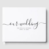 Moderne minimale aardbevingskundige eenvoudige bru gastenboek (Voorkant)