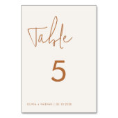 Moderne minimale aardse bruiloft kaart (Voorkant)