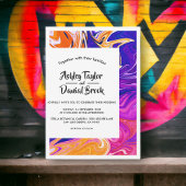 Moderne minimale Abstracte Art Boho Elegant Weddin Kaart