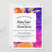 Moderne minimale Abstracte Art Boho Elegant Weddin Kaart (Voorkant)