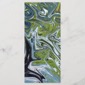 Moderne minimale Abstracte artistieke bruiloft in  Menu (Achterkant)