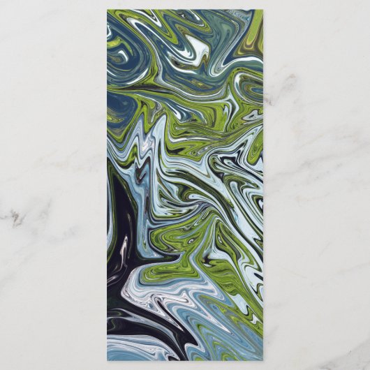 Moderne minimale Abstracte artistieke bruiloft in Menu (Achterkant)