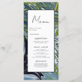 Moderne minimale Abstracte artistieke bruiloft in  Menu (Voorkant)