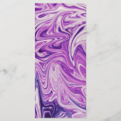 Moderne, minimale Abstracte blauwe melkweg-weddens Menu (Achterkant)