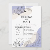 Moderne minimale Abstracte Botanische Lijn Kunst B Kaart (Voorkant)