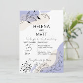 Moderne minimale Abstracte Botanische Lijn Kunst B Kaart (Staand voorkant)