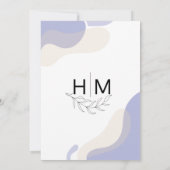 Moderne minimale Abstracte Botanische Lijn Kunst B Kaart (Achterkant)