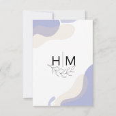 Moderne minimale Abstracte Botanische Lijn Kunst B Save The Date (Achterkant)