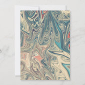 Moderne minimale Abstracte bruiloft met Bohemian E Kaart (Achterkant)