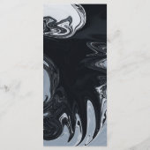 Moderne minimale Abstracte bruiloft met zwart en w Menu (Achterkant)