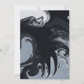 Moderne minimale Abstracte bruiloft met zwart en w Save The Date (Achterkant)