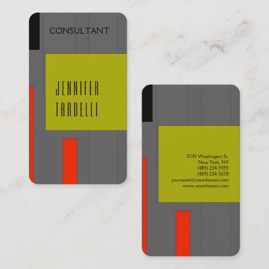 Moderne, minimale Abstracte creatieve achtergrond Visitekaartje (Voorkant / Achterkant)