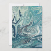 Moderne, minimale Abstracte fijne tekenbruiloft Kaart (Achterkant)