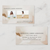 Moderne minimale abstracte foto-visitekaartje visitekaartje (Voorkant / Achterkant)