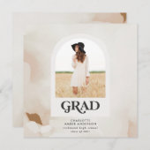 Moderne minimale abstracte fotocollage afstuderen  kaart (Voorkant / Achterkant)