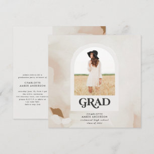 Moderne minimale abstracte fotocollage afstuderen kaart