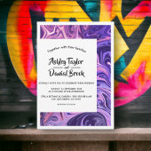 Moderne, minimale Abstracte galaxy Art Elegant Wed Kaart