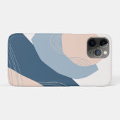 Moderne minimale abstracte geometrische blauw & ro Case-Mate iPhone case (Achterkant (horizontaal))