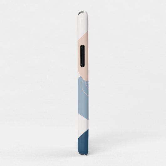 Moderne minimale abstracte geometrische blauw & ro Case-Mate iPhone case (Achterkant/rechts)