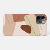 Moderne minimale abstracte geometrische bruine fig Case-Mate iPhone case (Achterkant (horizontaal))