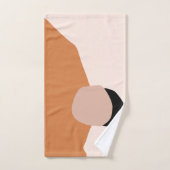 Moderne, minimale abstracte geometrische bruine ro bad handdoek (Handdoek)
