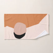 Moderne, minimale abstracte geometrische bruine ro bad handdoek (Handdoek)