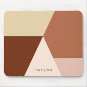 Moderne minimale abstracte geometrische cappuccino muismat (Voorkant)