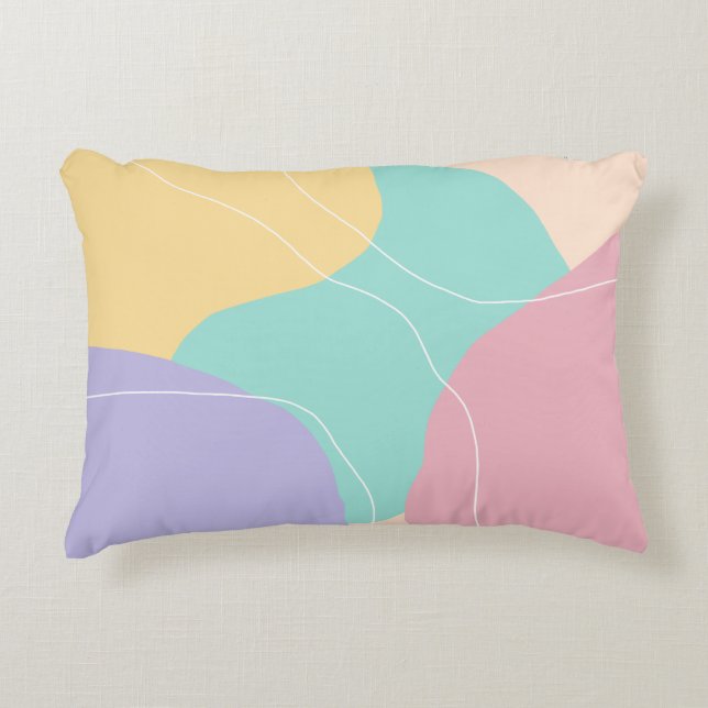 Moderne minimale abstracte geometrische ijskleuren accent kussen (Voorkant)