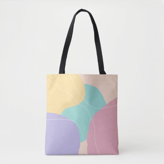 Moderne minimale abstracte geometrische ijskleuren tote bag (Voorkant)