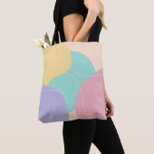 Moderne minimale abstracte geometrische ijskleuren tote bag (Dichtbij)