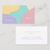 Moderne minimale abstracte geometrische ijskleuren visitekaartje (Voorkant / Achterkant)