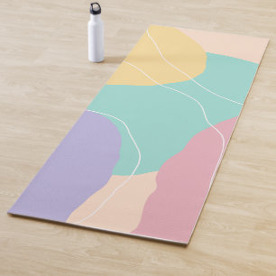 Moderne minimale abstracte geometrische ijskleuren yogamat