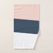 Moderne, minimale abstracte geometrische marinebla bad handdoek (Handdoek)