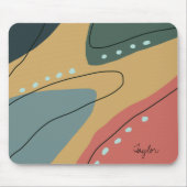 Moderne minimale abstracte geometrische najaarspat muismat (Voorkant)