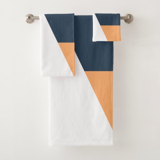 Moderne, minimale abstracte geometrische oranje ma bad handdoek (Insitu)