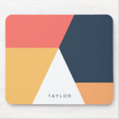 Moderne, minimale abstracte geometrische oranje ma muismat (Voorkant)