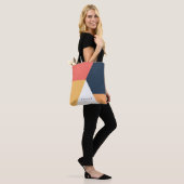 Moderne, minimale abstracte geometrische oranje ma tote bag (Op model)