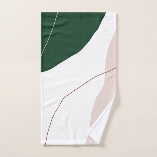 Moderne minimale abstracte geometrische pastelkleu bad handdoek (Handdoek)