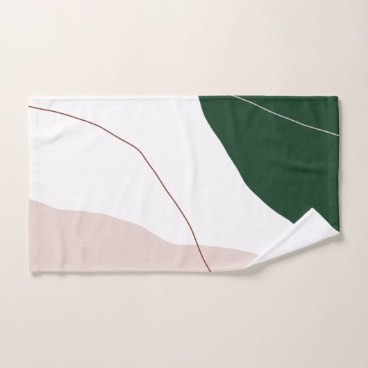 Moderne minimale abstracte geometrische pastelkleu bad handdoek (Handdoek)