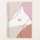 Moderne minimale abstracte geometrische pastelkleu planner (Voorkant)