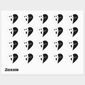 Moderne, minimale Abstracte Ghost Halloween Hart Sticker (Vel)