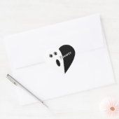 Moderne, minimale Abstracte Ghost Halloween Hart Sticker (Envelop)