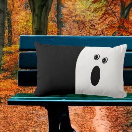 Moderne, minimale Abstracte Ghost Halloween Lumb Buitenkussen