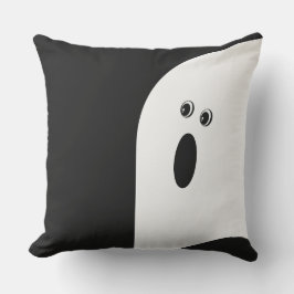 Moderne, minimale Abstracte Ghost Halloween Lumb Buitenkussen