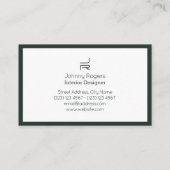 Moderne minimale abstracte initialen logo visitekaartje (Achterkant)