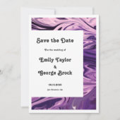 Moderne minimale Abstracte kalligrafie Save The Date (Voorkant)